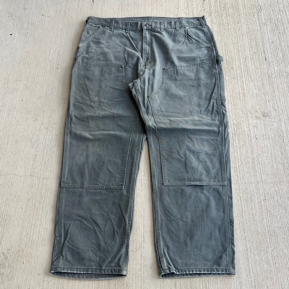 Carhartt B136 MOS faded green double knee work wear carpenter pants